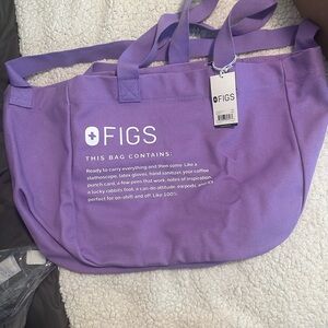 Figs Purple Tote Bag with Ample Storage